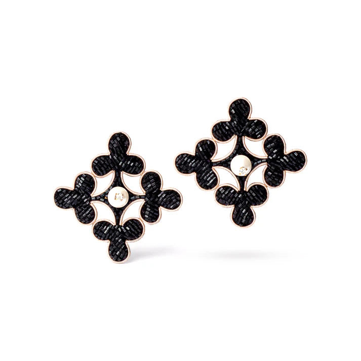 Macro Club Stud Earrings - Reynara Jewelry | Queen Jewelry