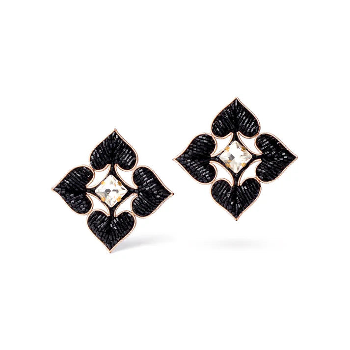 Macro Spade Stud Earrings - Reynara Jewelry | Queen Jewelry