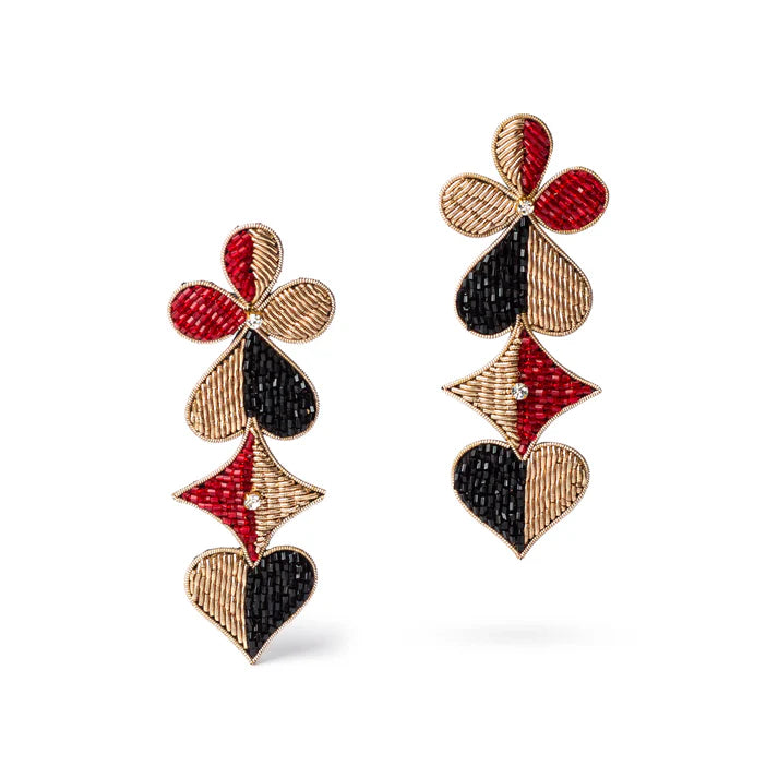 Dual Tone Drop Earrings - Reynara Jewelry | Queen Jewelry