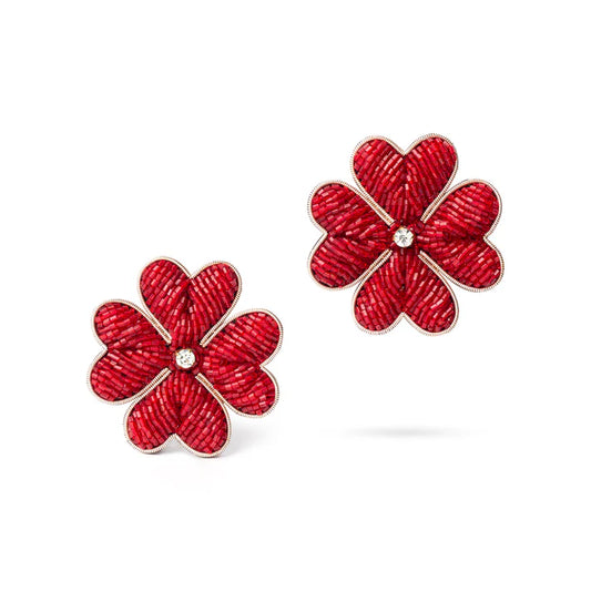 Macro Heart Stud Earrings - Reynara Jewelry | Queen Jewelry