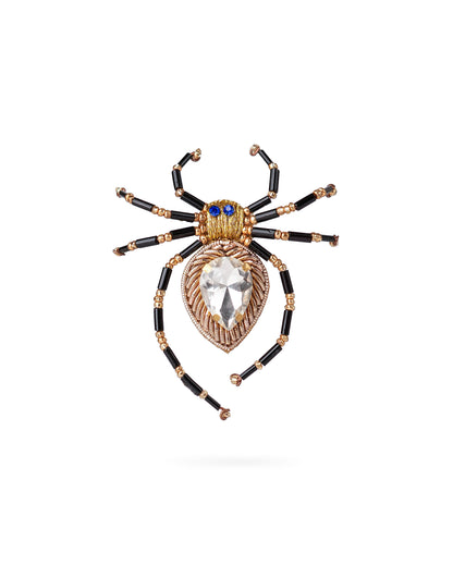 Spider Brooch - Blue