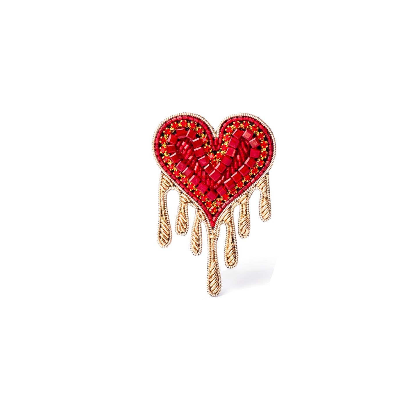 Heart Drip Brooch