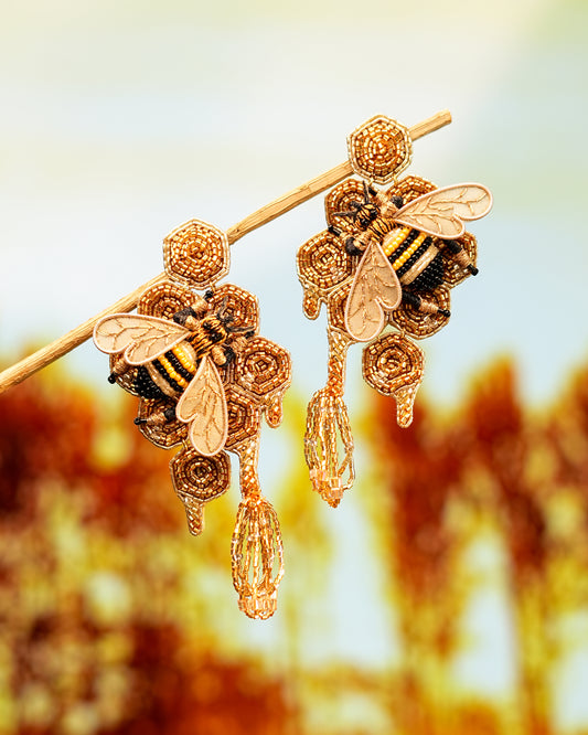 HoneyBee Earrings - Reynara Jewelry | Queen Jewelry