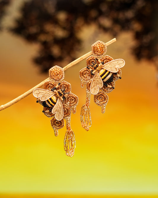 HoneyBee Earrings - Reynara Jewelry | Queen Jewelry