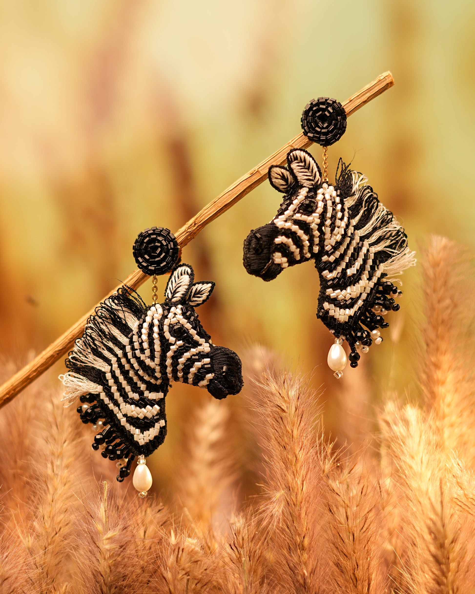 Zebra Earrings - Reynara Jewelry | Queen Jewelry