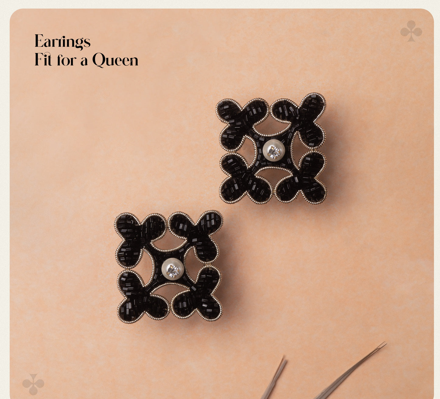 Macro Spade Stud Earrings