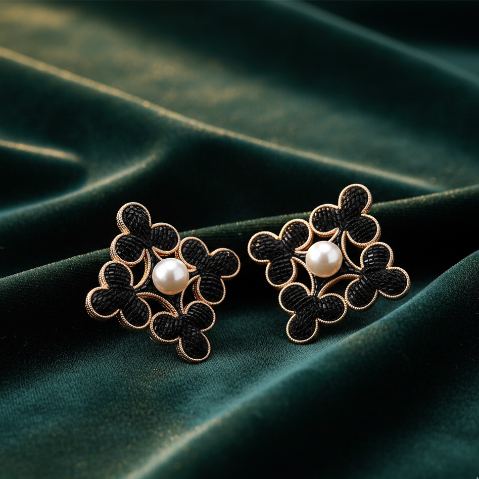 Macro Club Stud Earrings