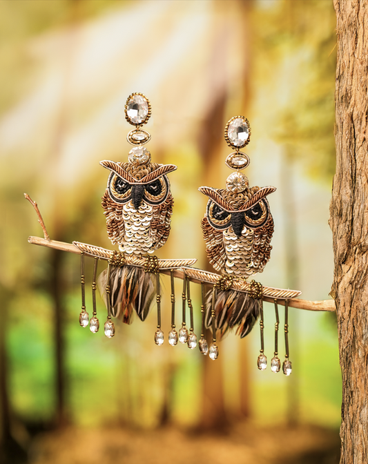 Owl Earrings - Reynara Jewelry | Queen Jewelry