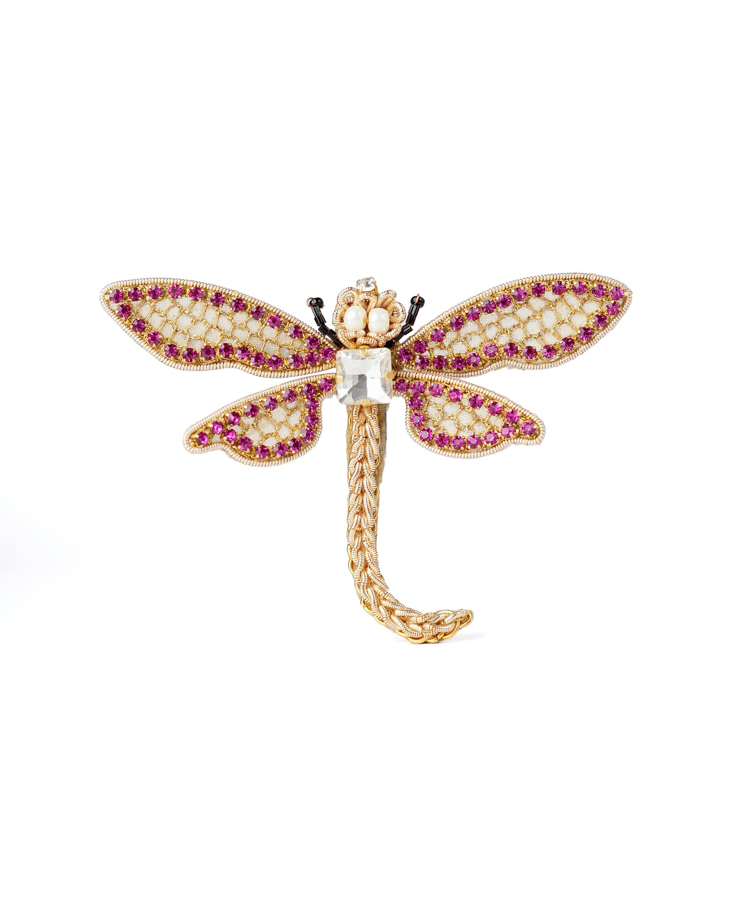 Dragonfly Brooch - Pink