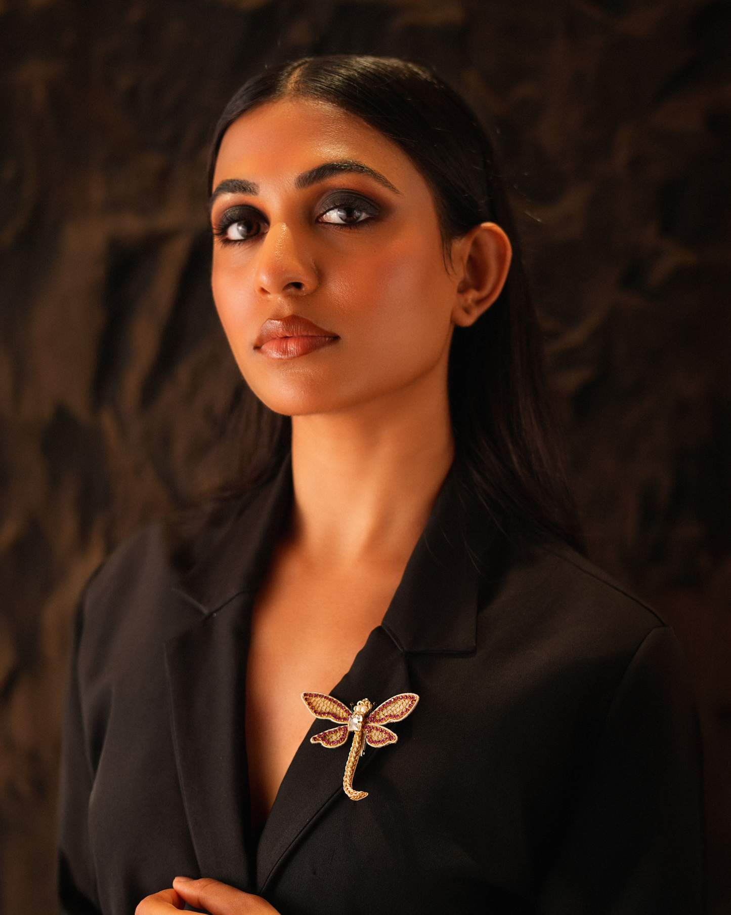 Dragonfly Brooch - Pink
