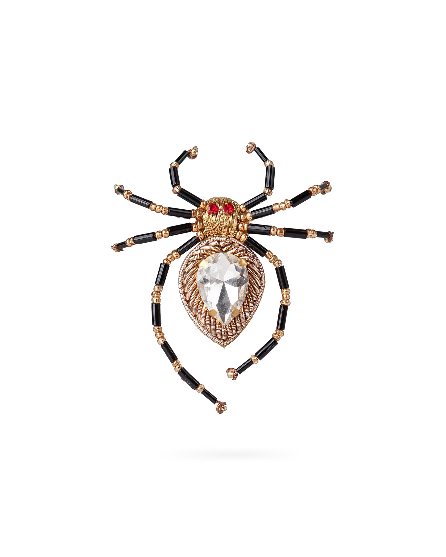 Spider Brooch - Red