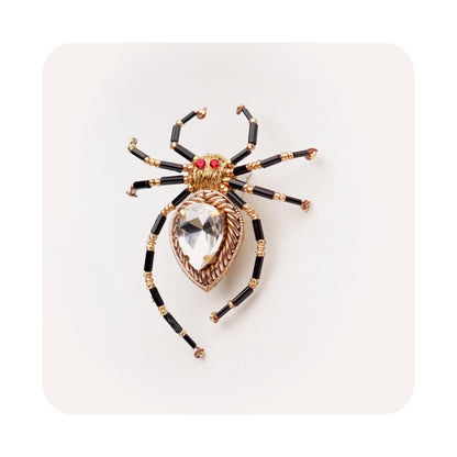 Spider Brooch - Red